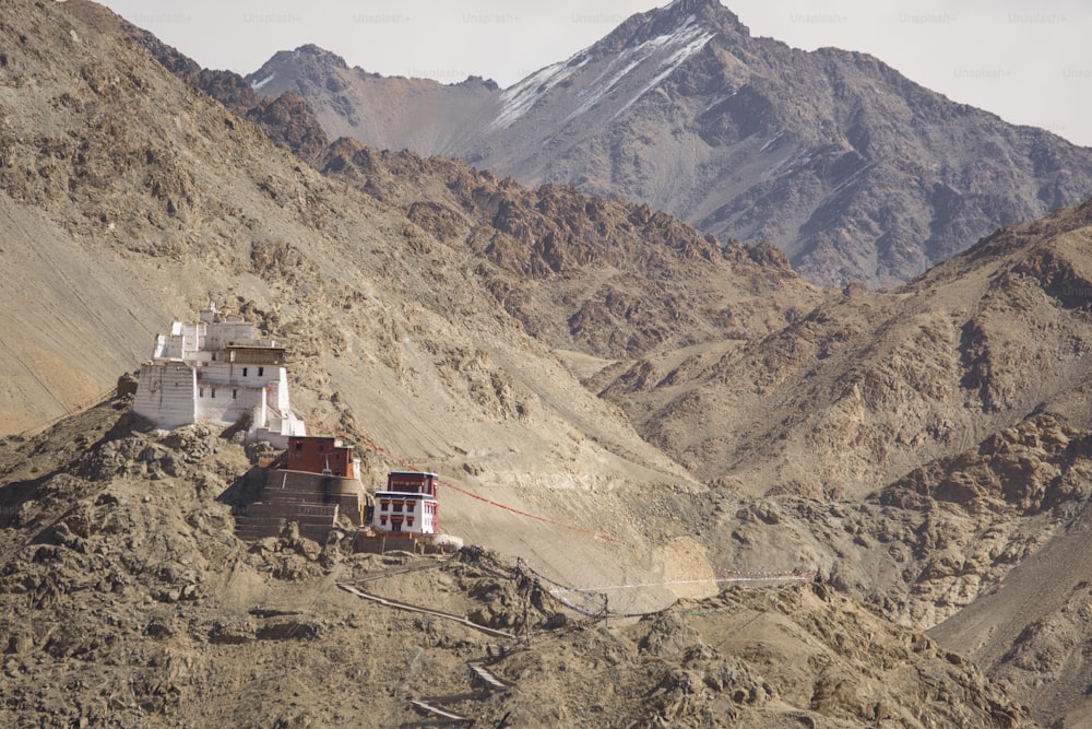 Tsemo castle in the top of a hill in Leh, Ladakh