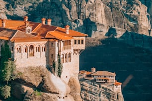 O antigo mosteiro de Meteora, Grécia