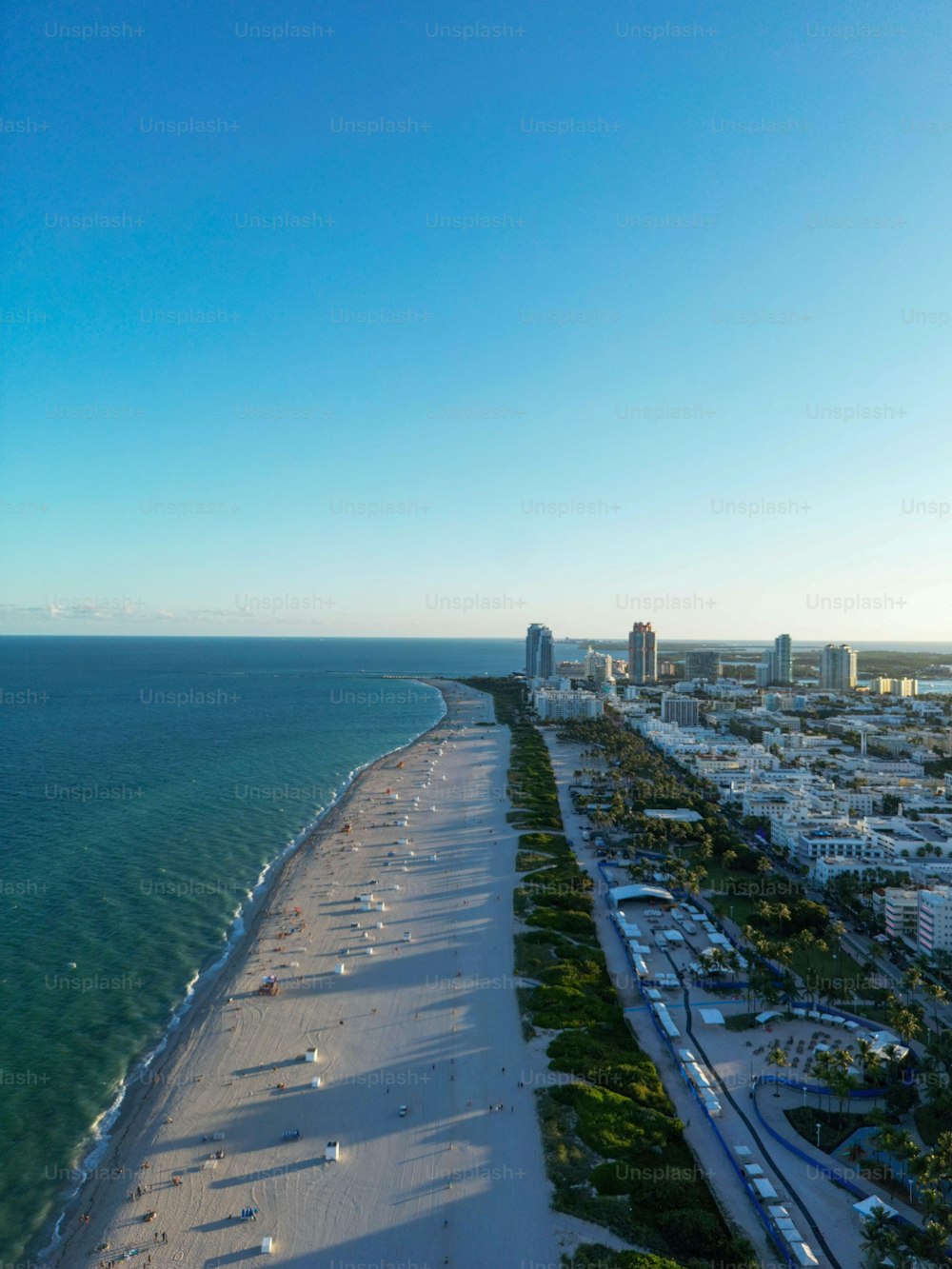 An aerial view of Miami Beach in florida, USA