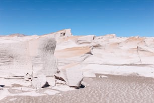 카타마르카의 Campo de Piedra Pomez에 있는 거대한 하얀 화산석의 아름다운 풍경
