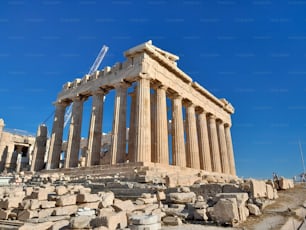 Le rovine del Partenone sull'Acropoli ateniese, Grecia.