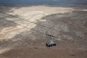 Un téléphérique dans le parc national de Massada, en Israël.
