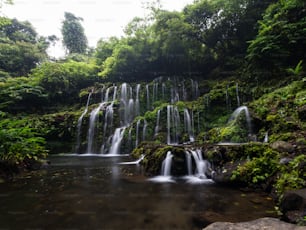 インドネシアのバリ島��にあるバニュワナアマルタ滝の美しい景色