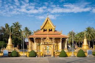 The Wat Piphethearam Buddhist temple in Battambang, Cambodia