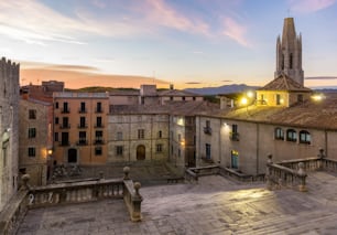 Blick von der Kathedrale von Girona - Katalonien, Spanien