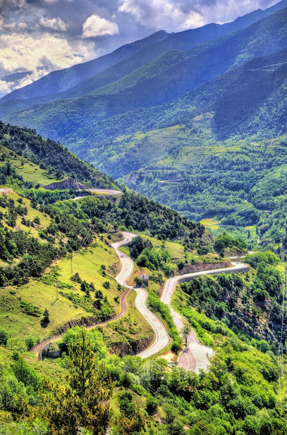 Mountain pass in Pyrenees-Orientales department, France