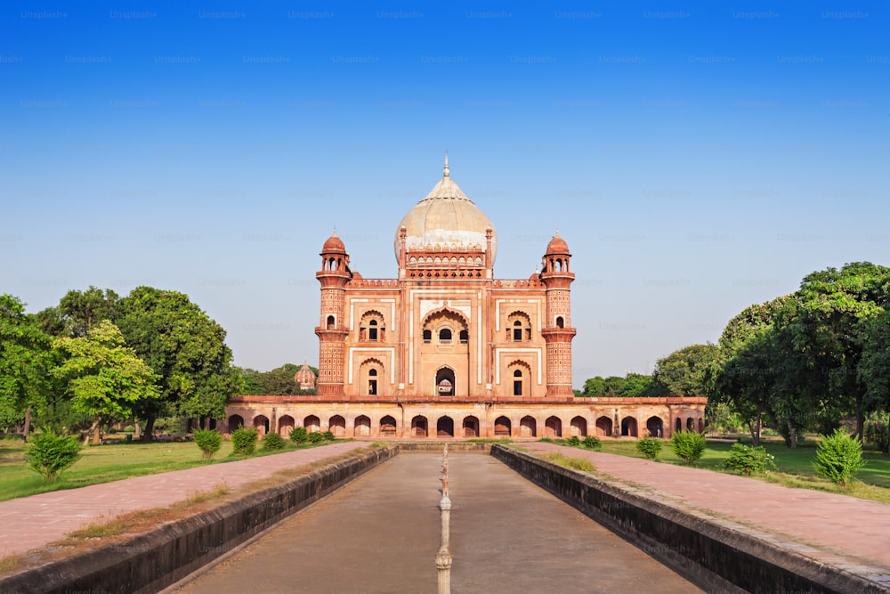 Safdarjung's Tomb is a sandstone and marble mausoleum in New Delhi, India