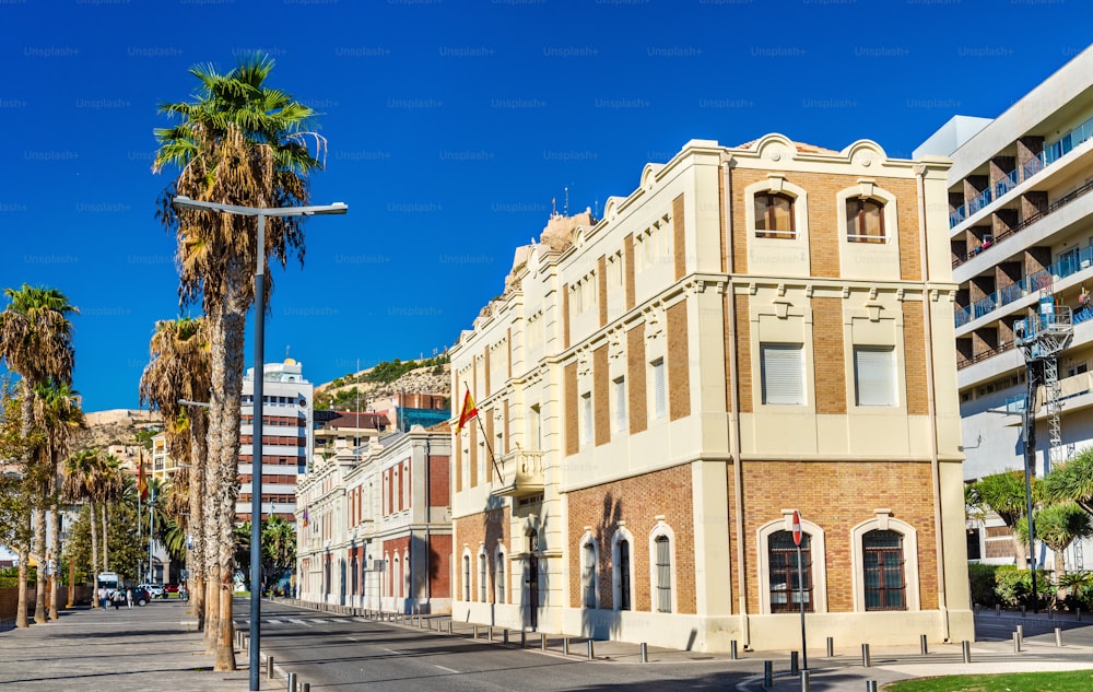 Old Custom House at the Port of Alicante in Spain