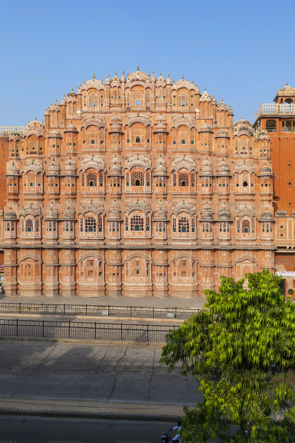 Hawa Mahal, 인도 라자스탄 자이푸르에 있는 바람의 궁전.