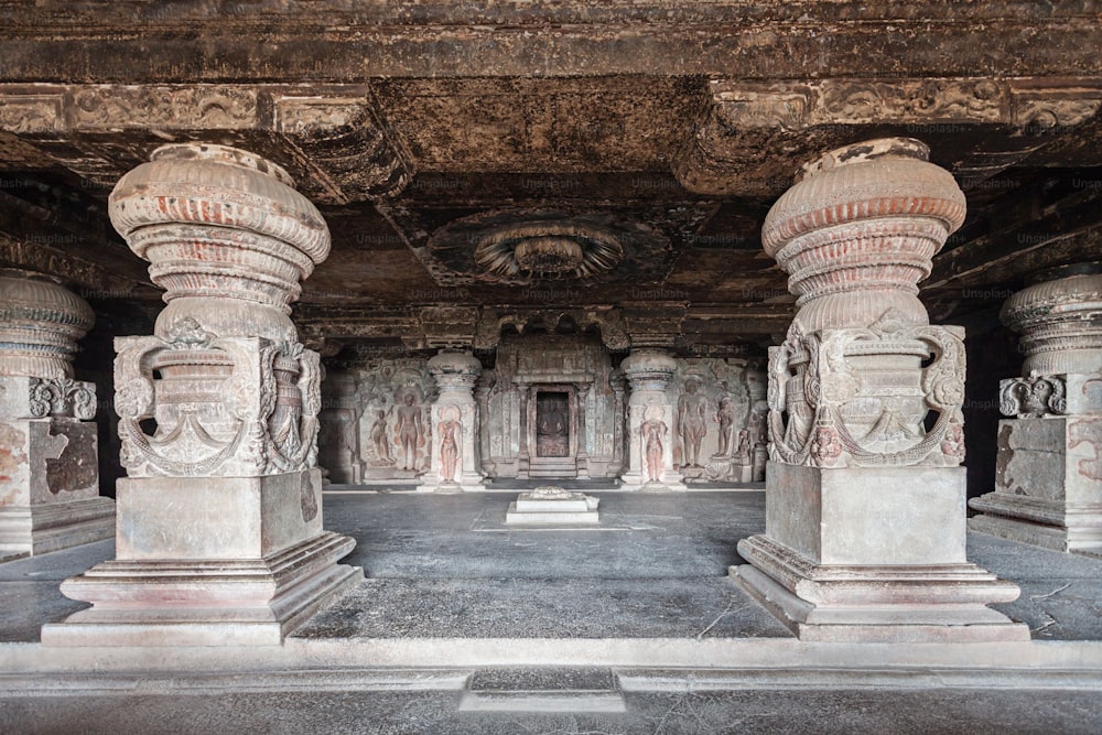 Cavernas de Ellora perto de Aurangabad, estado de Maharashtra na Índia
