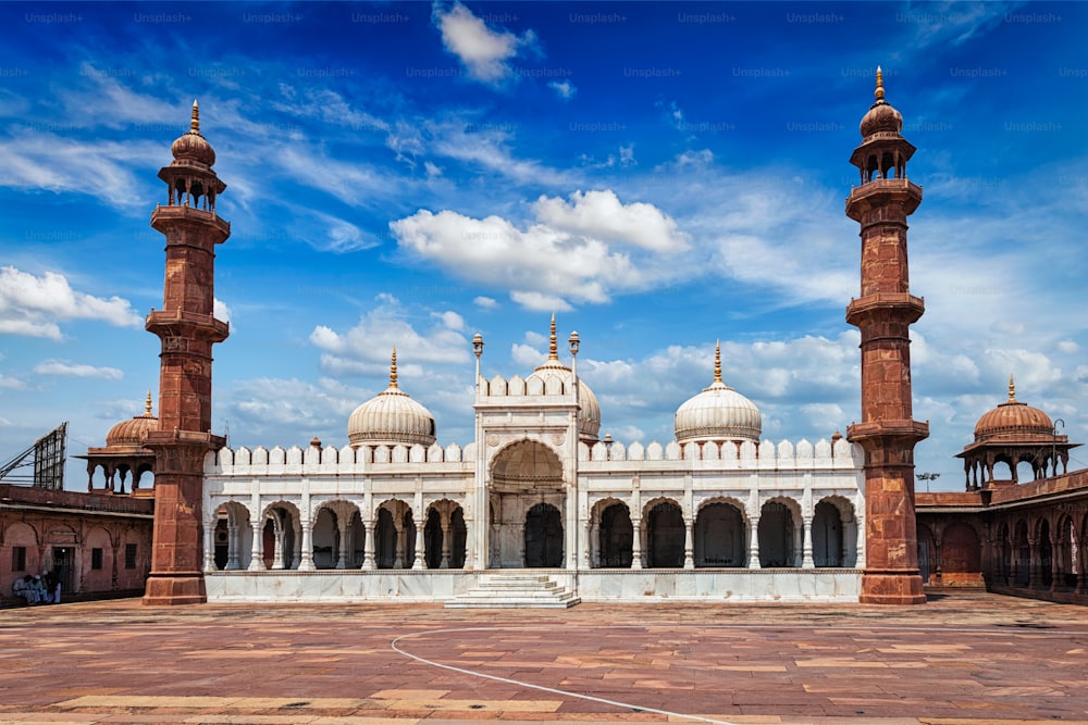 Moti Masjid (Pearl Mosque) in Bhopal, Madhya Pradesh, India
