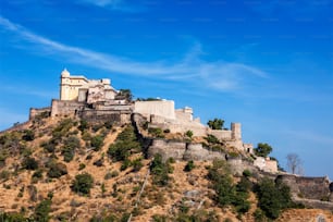 Kumbhalgrh forte famosa atração turística e marco. Rajasthan, Índia