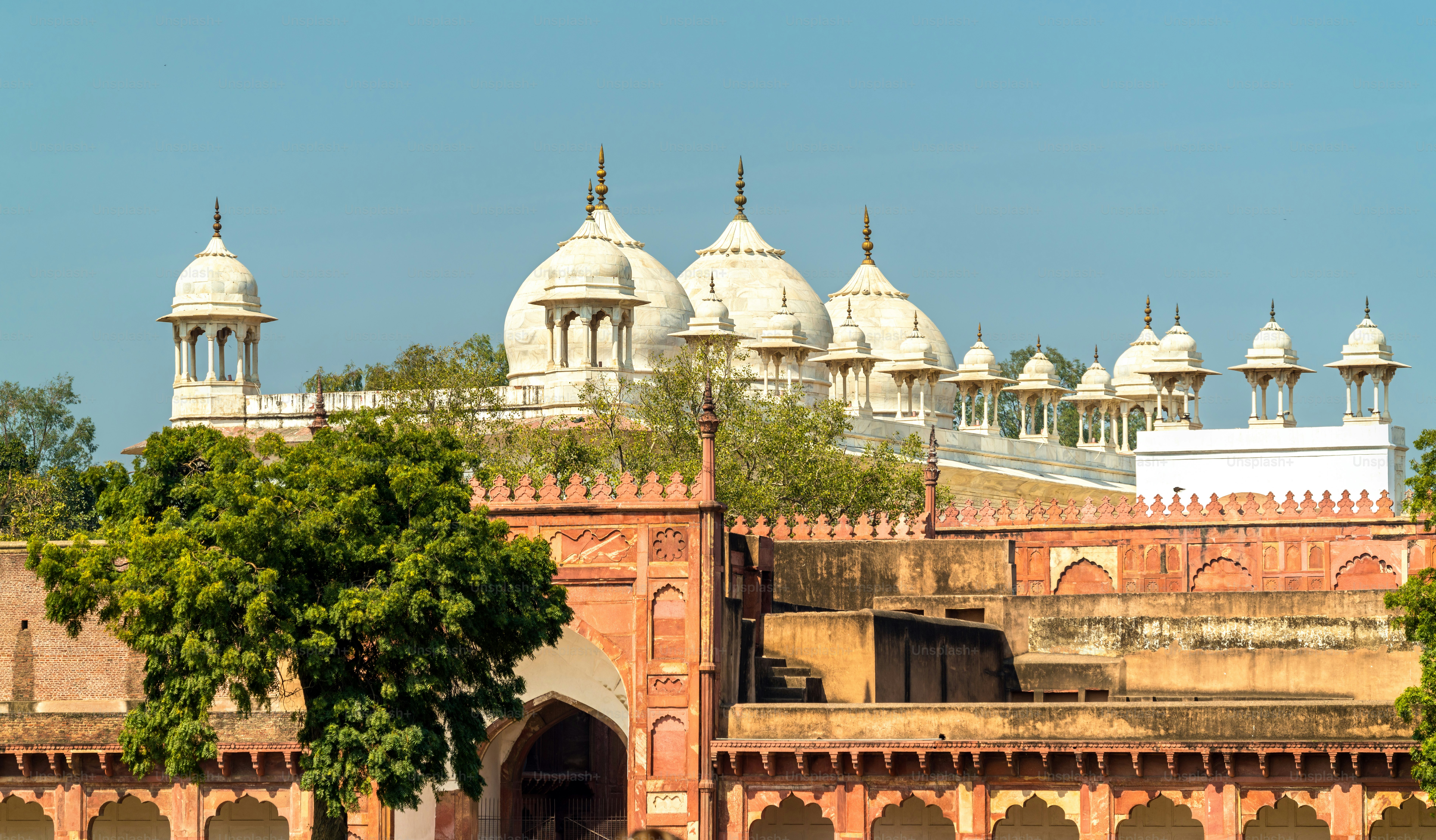 Moti Masjid or Pearl Mosque at Agra Fort - Uttar Pradesh, India