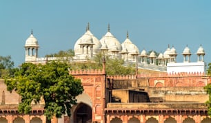 Moti Masjid ou Mesquita das Pérolas no Forte de Agra - Uttar Pradesh, Índia
