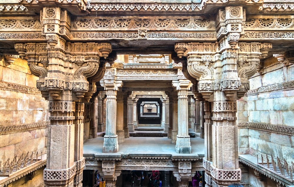 Adalaj or Rudabai Stepwell in Adalaj village near Ahmedabad - Gujarat State of India