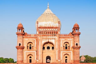 Safdarjung's Tomb is a sandstone and marble mausoleum in New Delhi, India