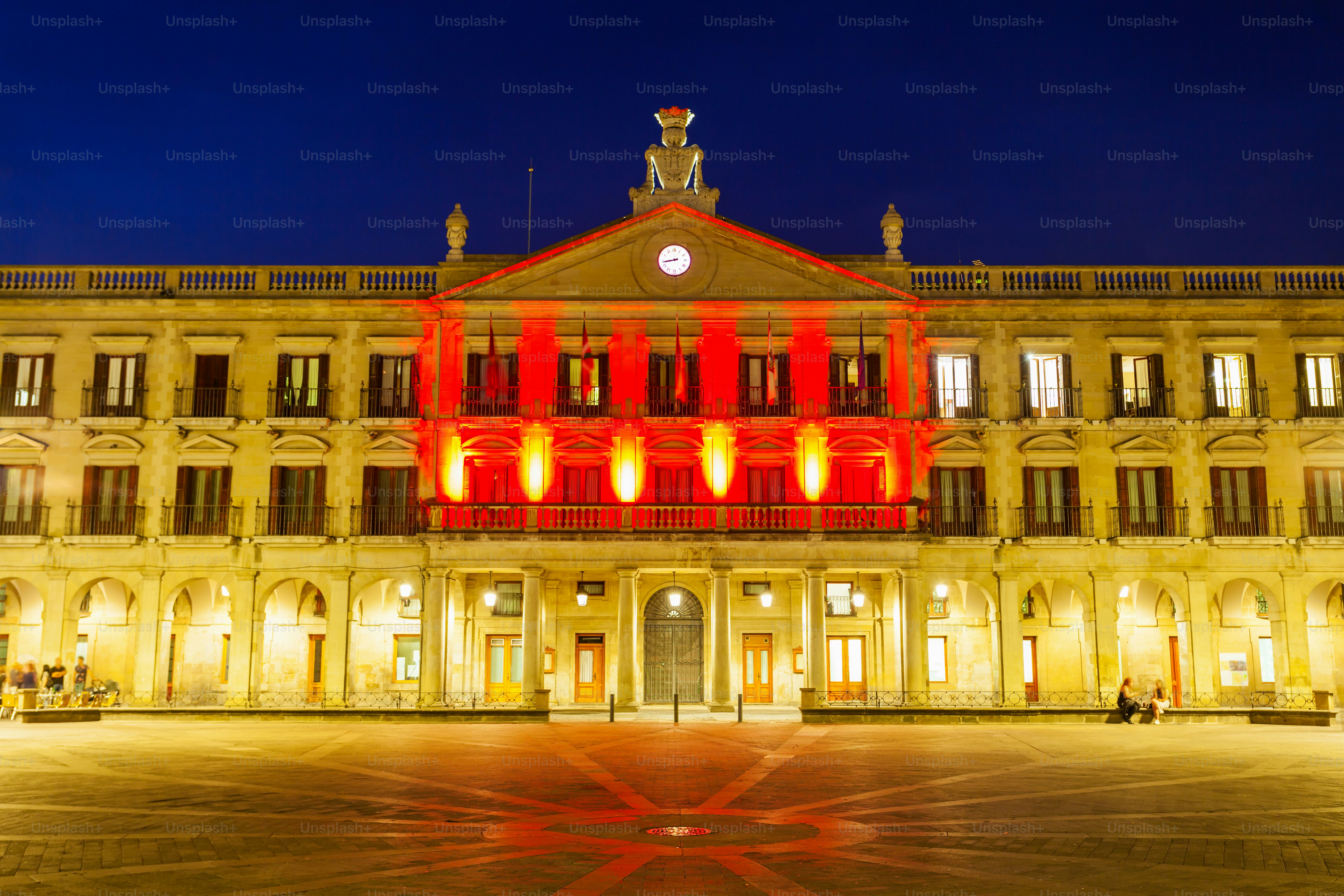 New Spain Square or Plaza Espana Nueva in Vitoria-Gasteiz city, Basque Country in northern Spain
