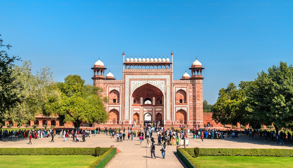Darwaza i Rauza, das Große Tor des Taj Mahal in Agra - Uttar Pradesh, Indien