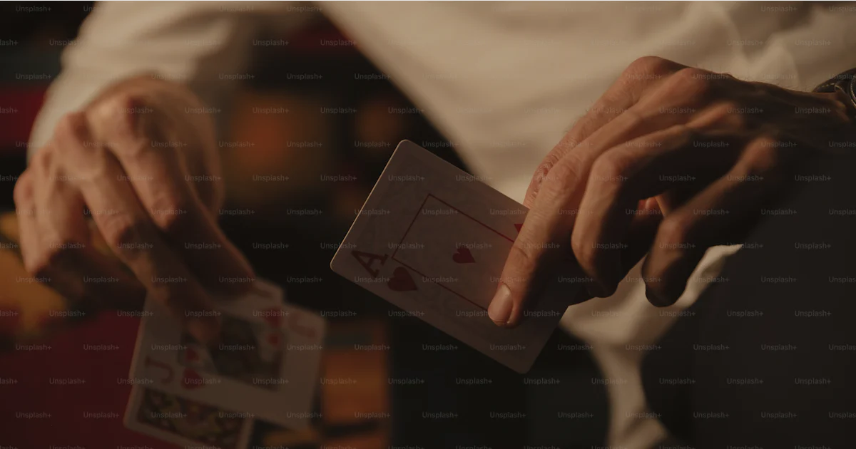 Man Hoding Cards A man holding a deck of cards in his hands photo – Gambling Image on ...