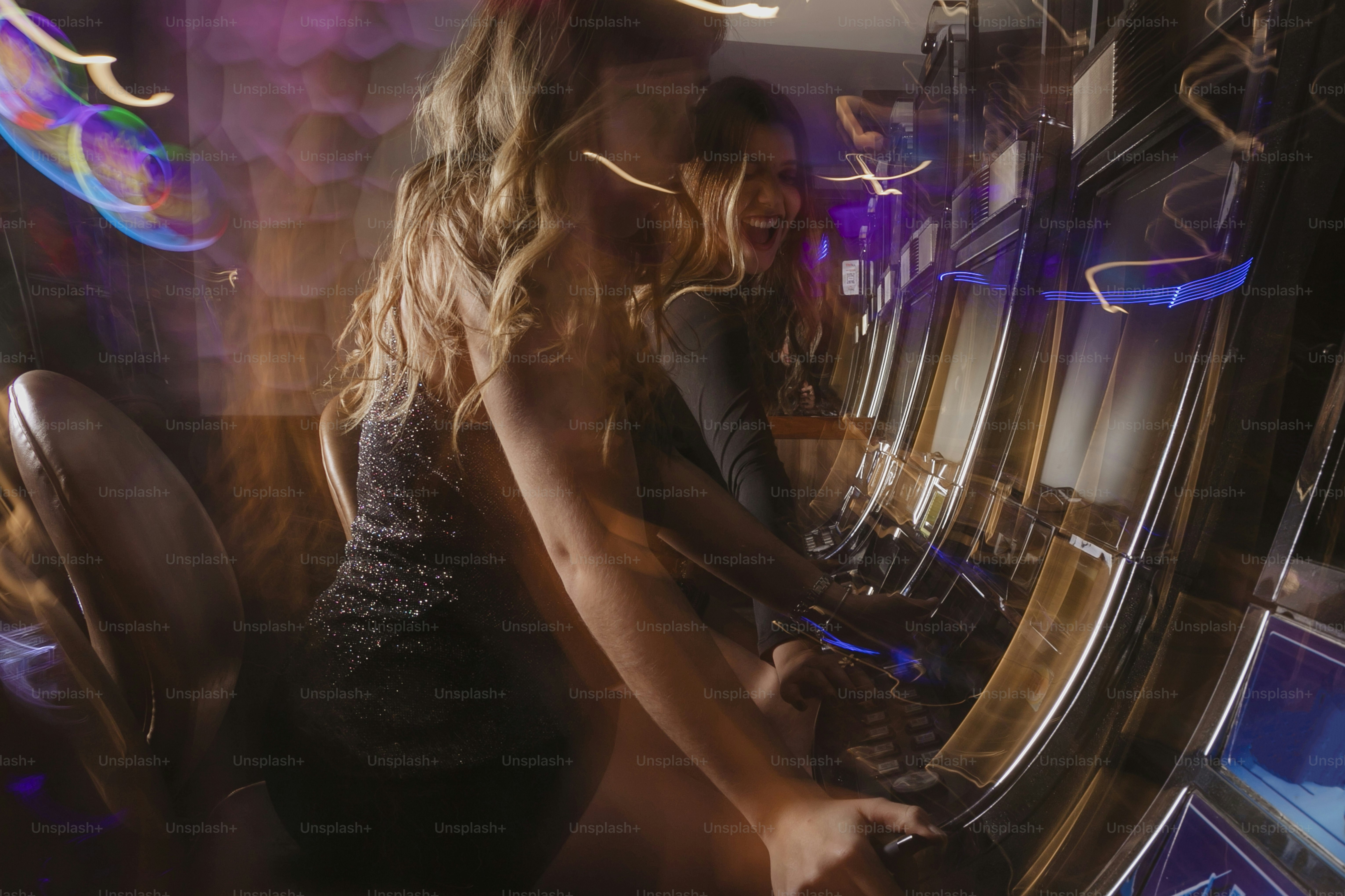 a couple of women sitting next to each other