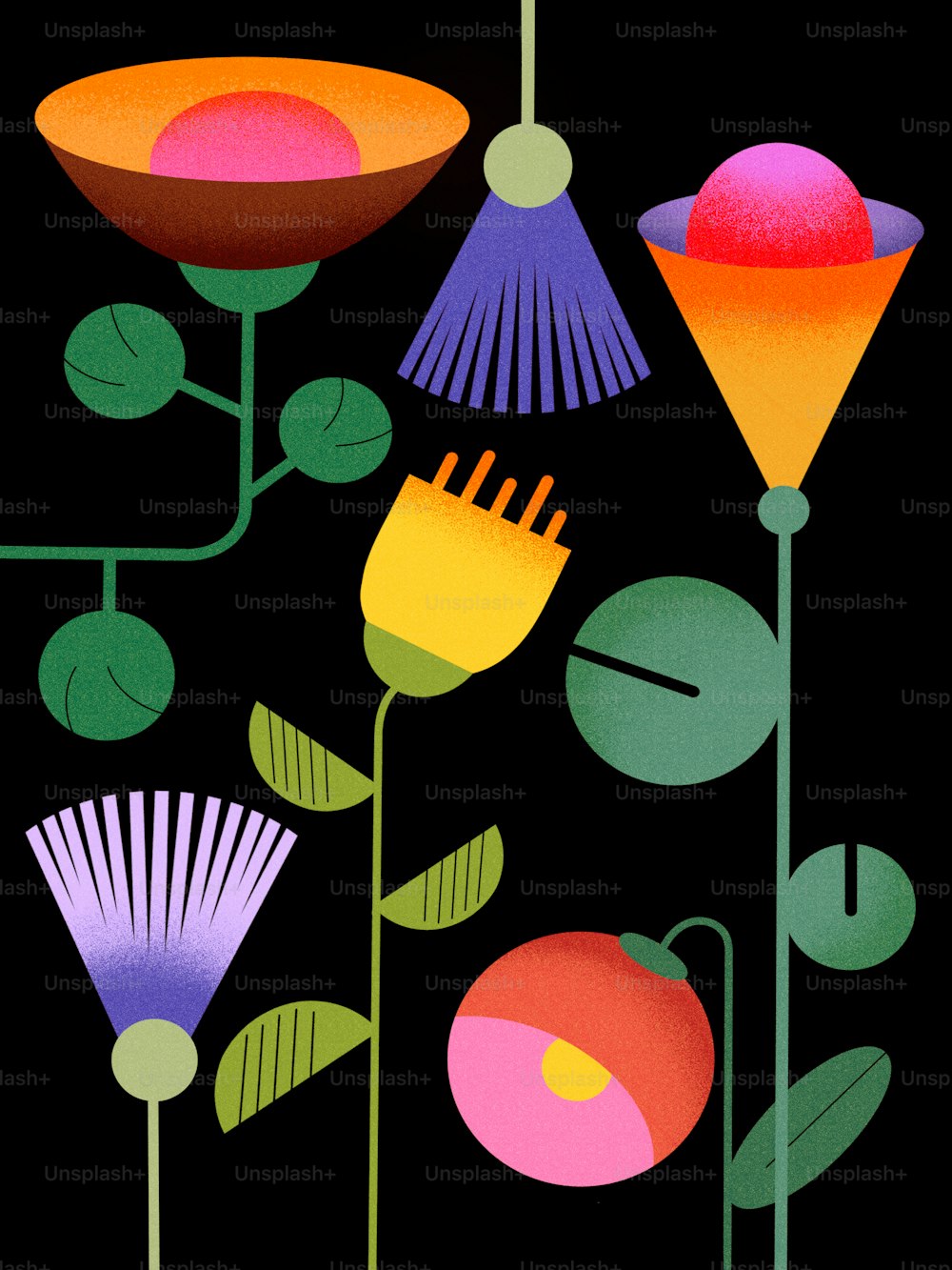 Web poster design of Flowers representing mother's day or summer solstice illustraiton