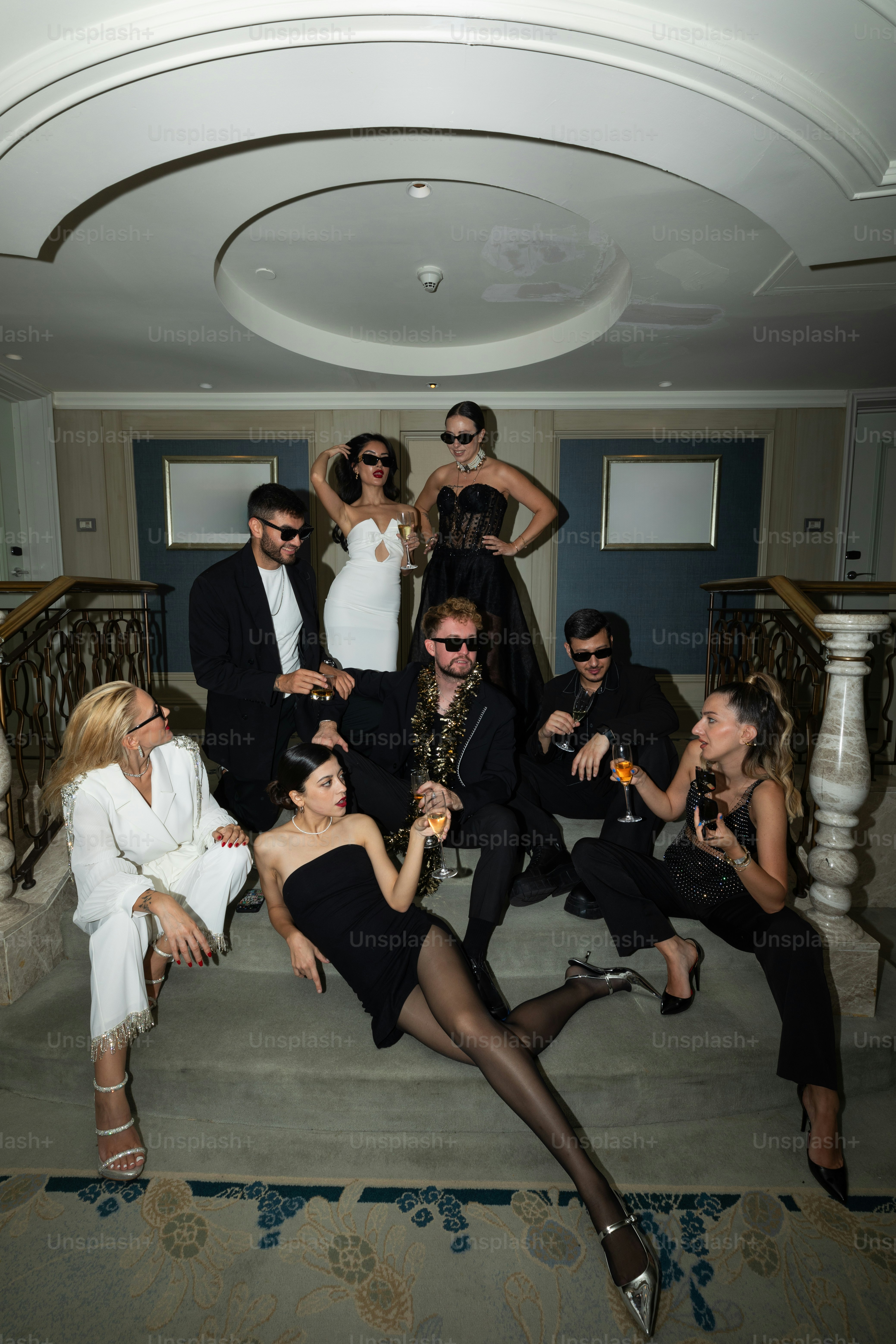 A group of people posing for a picture photo – Party Image on Unsplash