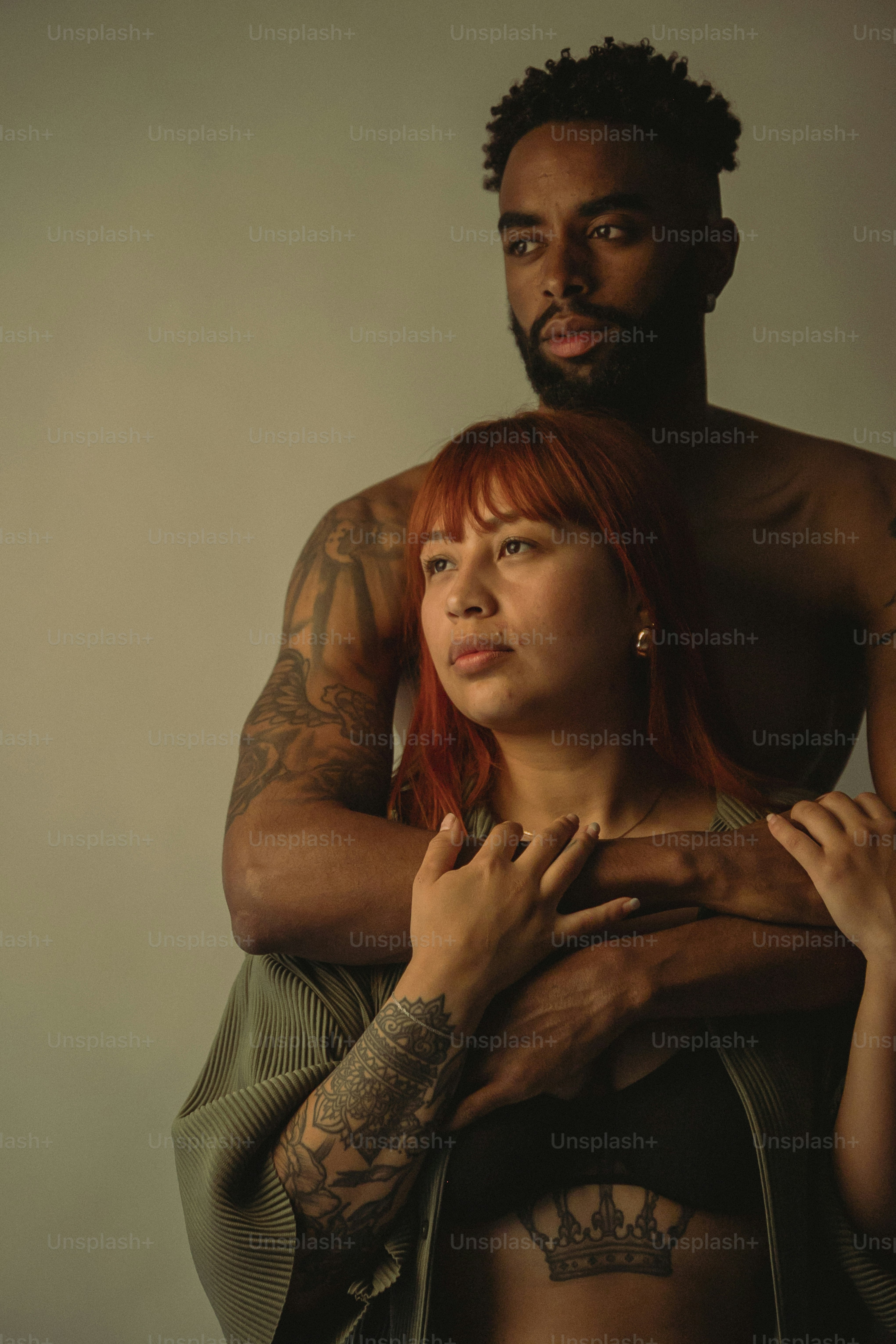 a man and a woman posing for a picture