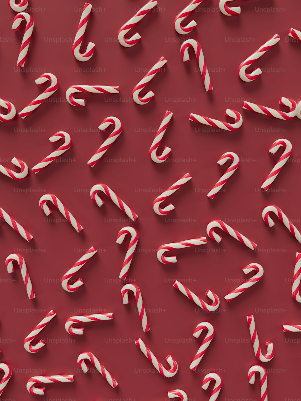a candy cane pattern on a red background