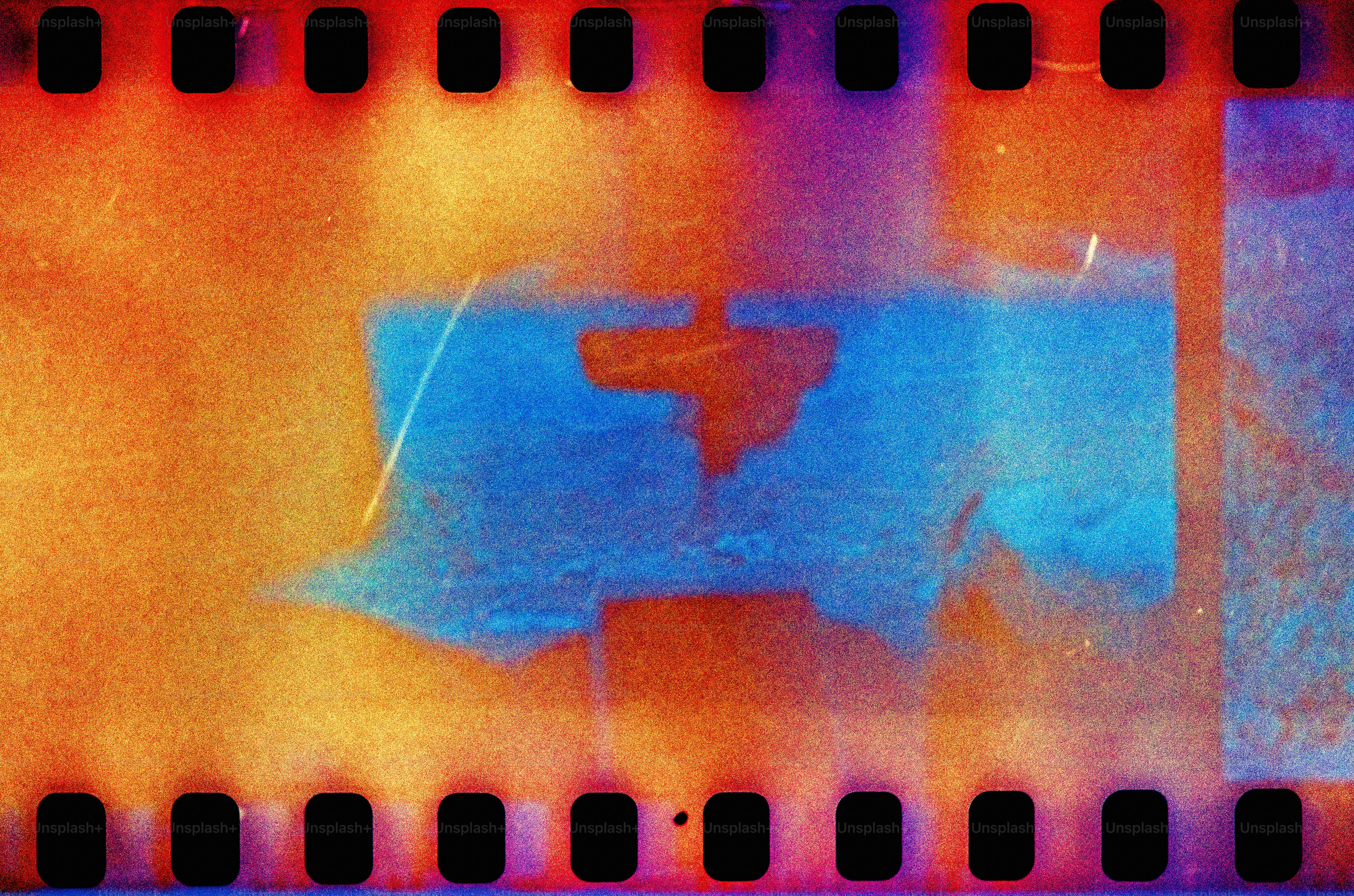 a film strip with a picture of a dog on it