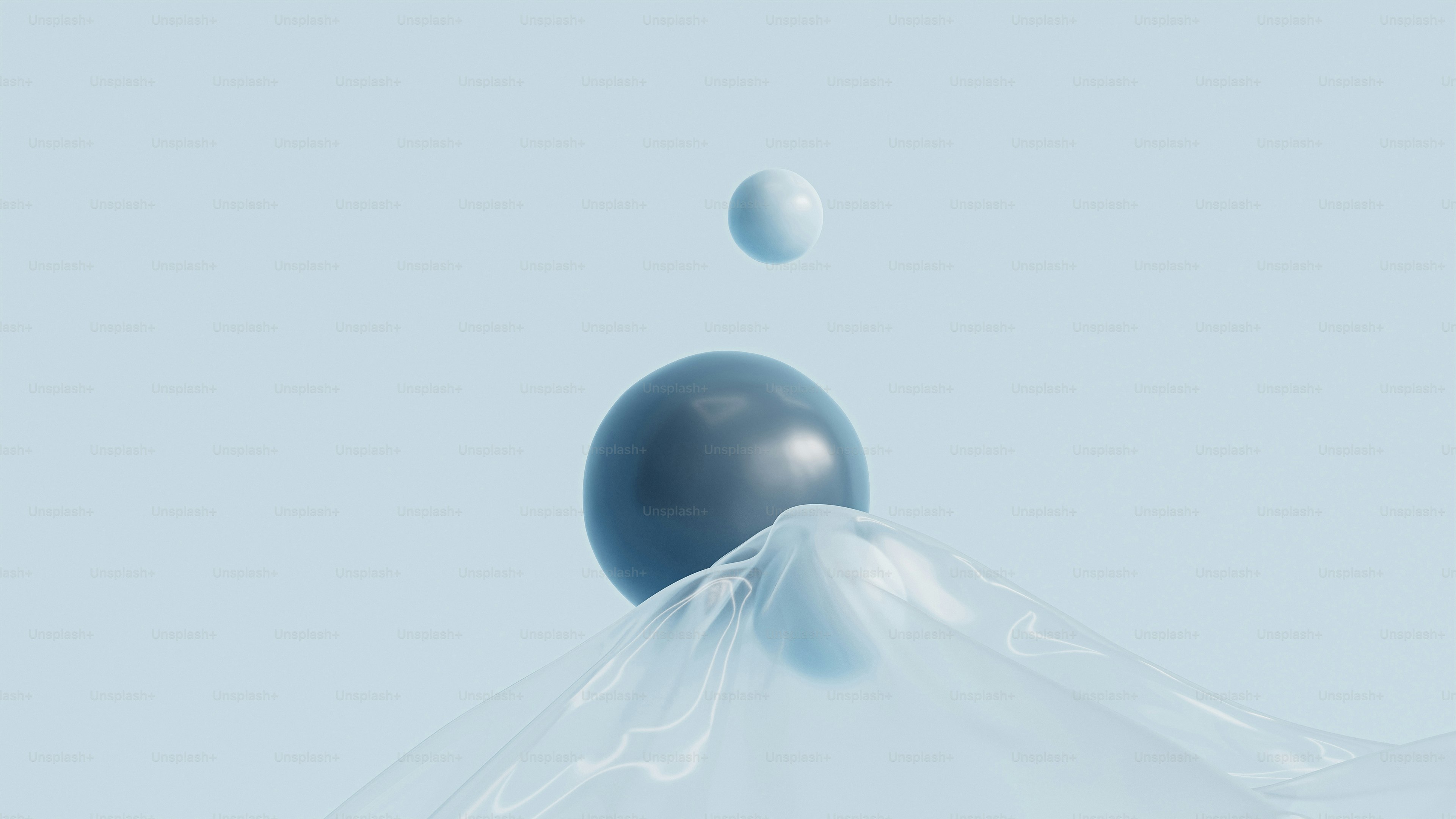 A blue and white object floating in the air photo – Background Image on ...