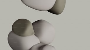 un'immagine generata al computer di un gruppo di rocce