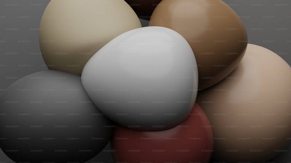 a group of eggs sitting on top of each other