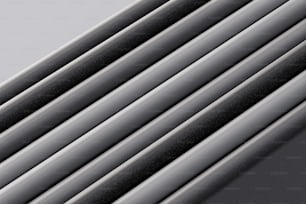 a close up of a black and white striped object