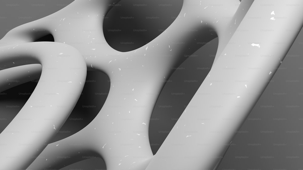 a 3d image of a curved white object
