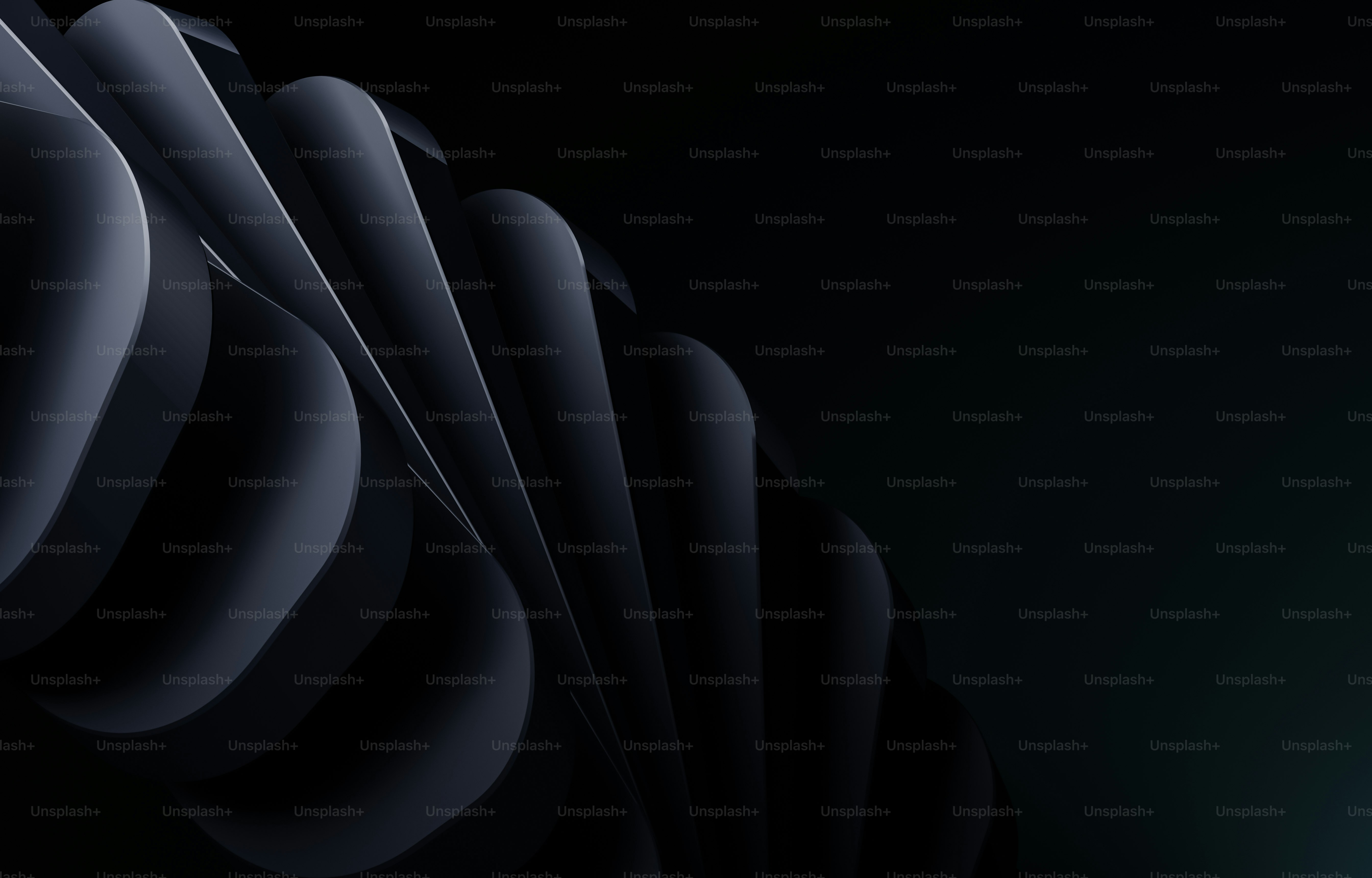 ein abstrakter schwarzer Hintergrund mit wellenförmigen Formen