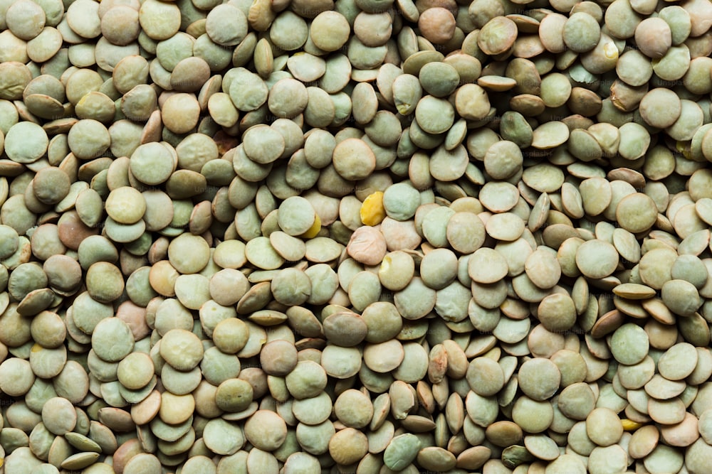 um close up de uma pilha de feijões verdes