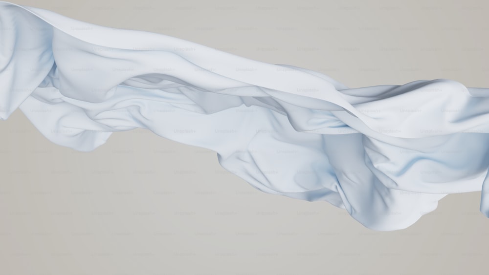 um tecido branco soprando ao vento