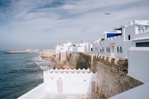 a view of the ocean from a cliff side