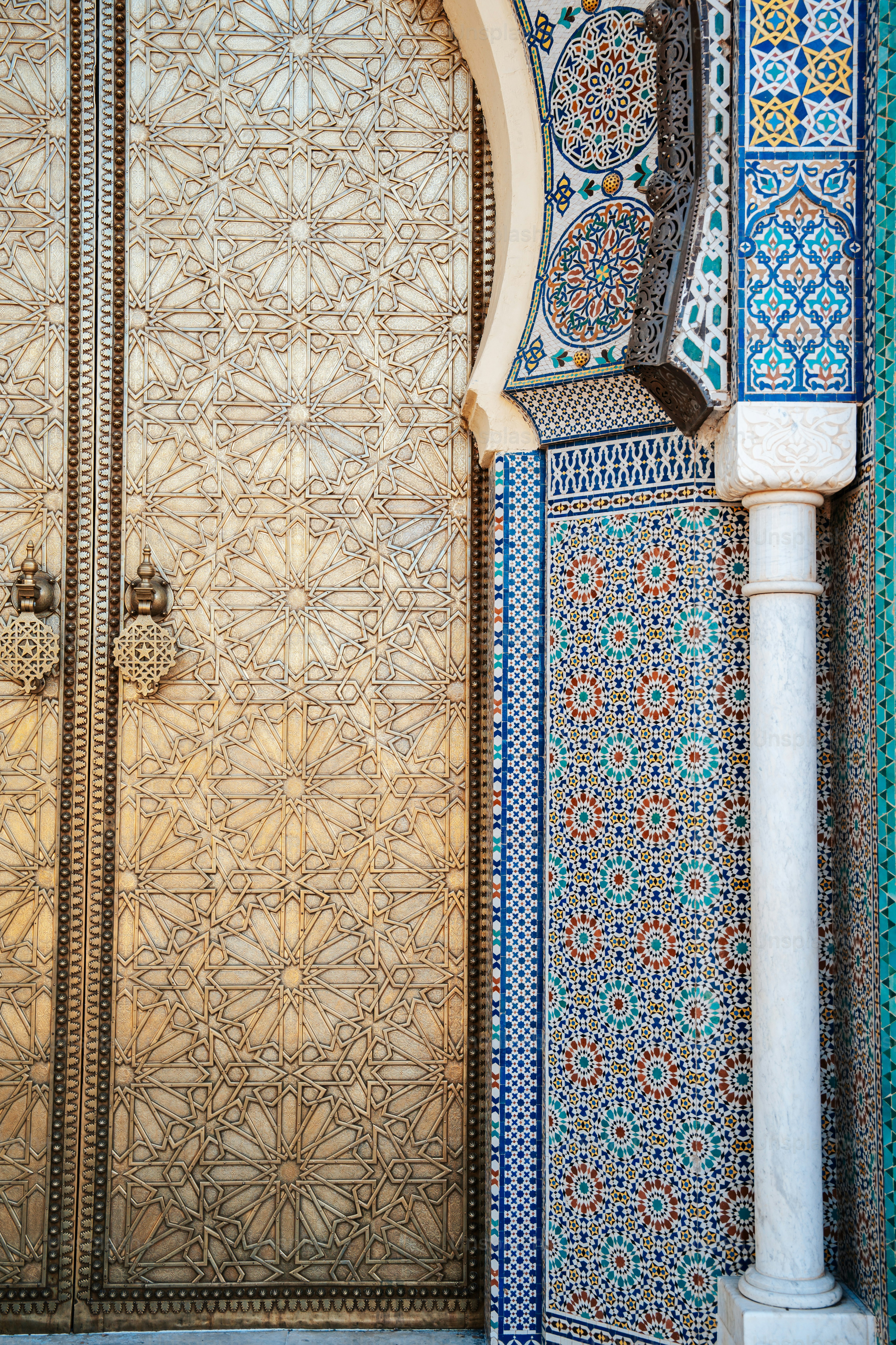 a door with a decorative design on it