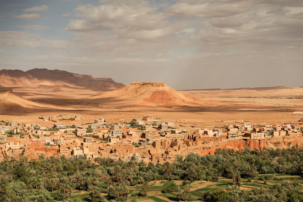 砂漠の真ん中にある小さな村