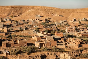 a small village in the middle of a desert