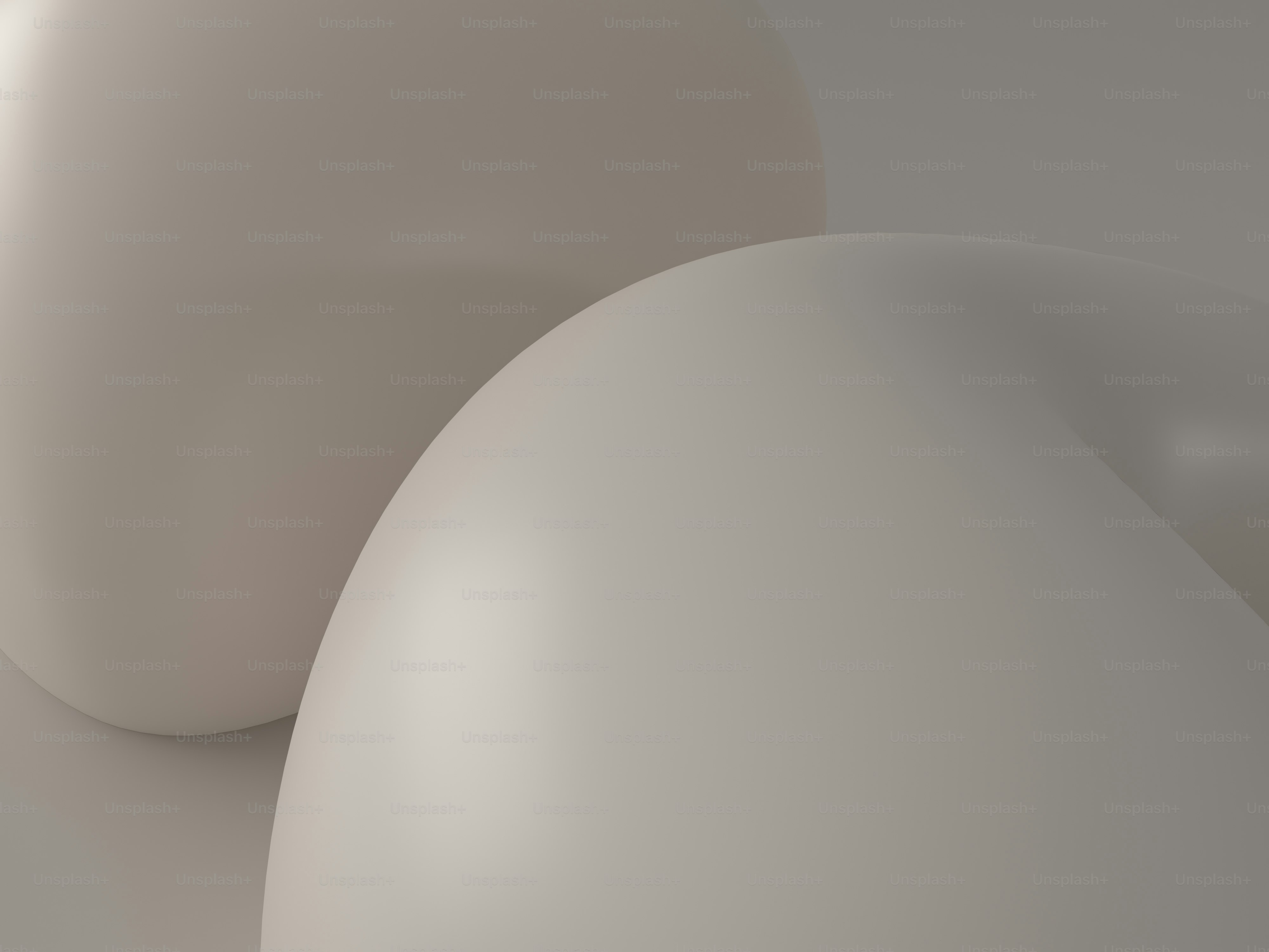 un couple de ballons blancs assis l’un à côté de l’autre