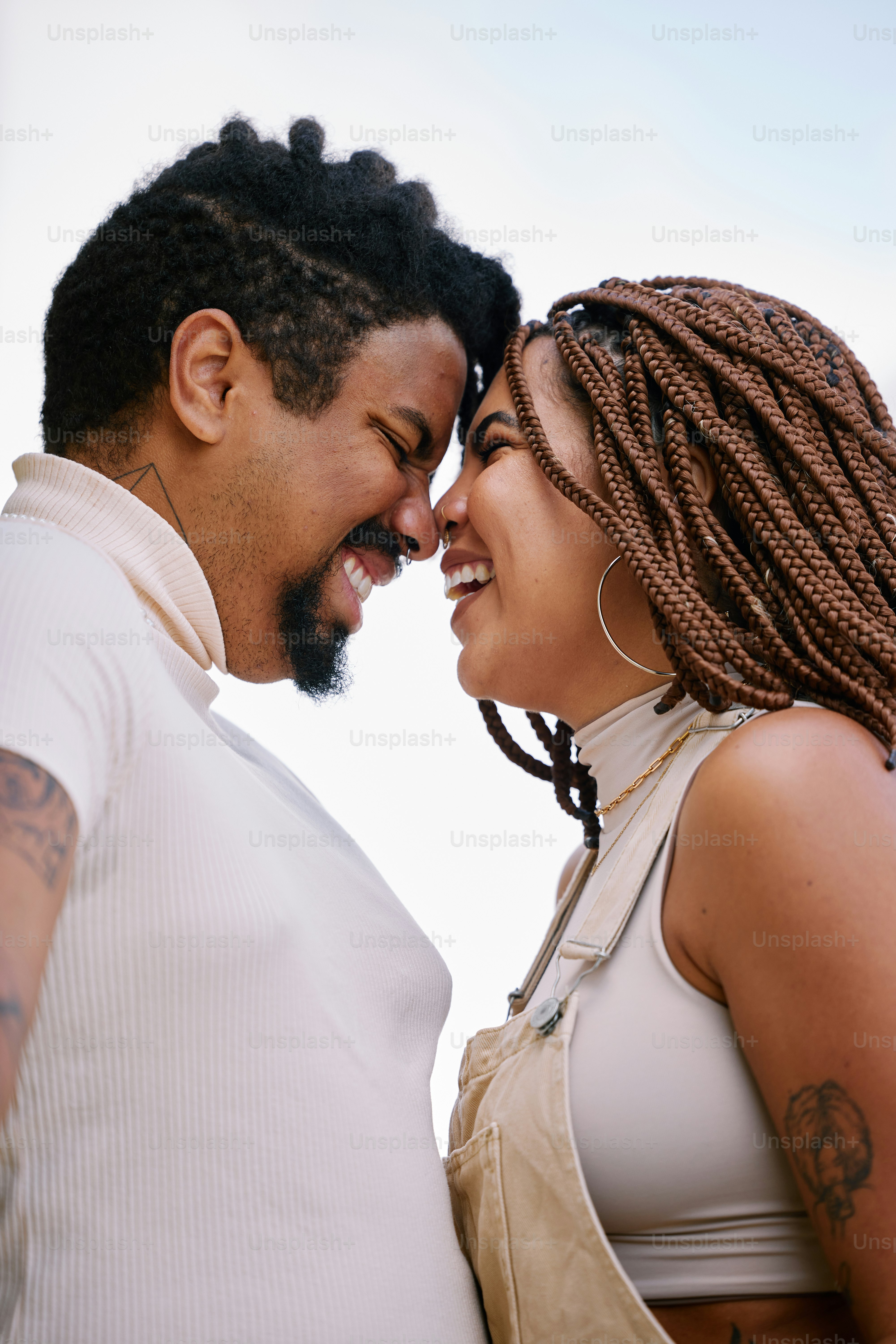 A man and a woman are smiling together photo – Love Image on Unsplash