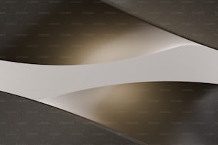 un objeto curvo blanco sobre una superficie negra