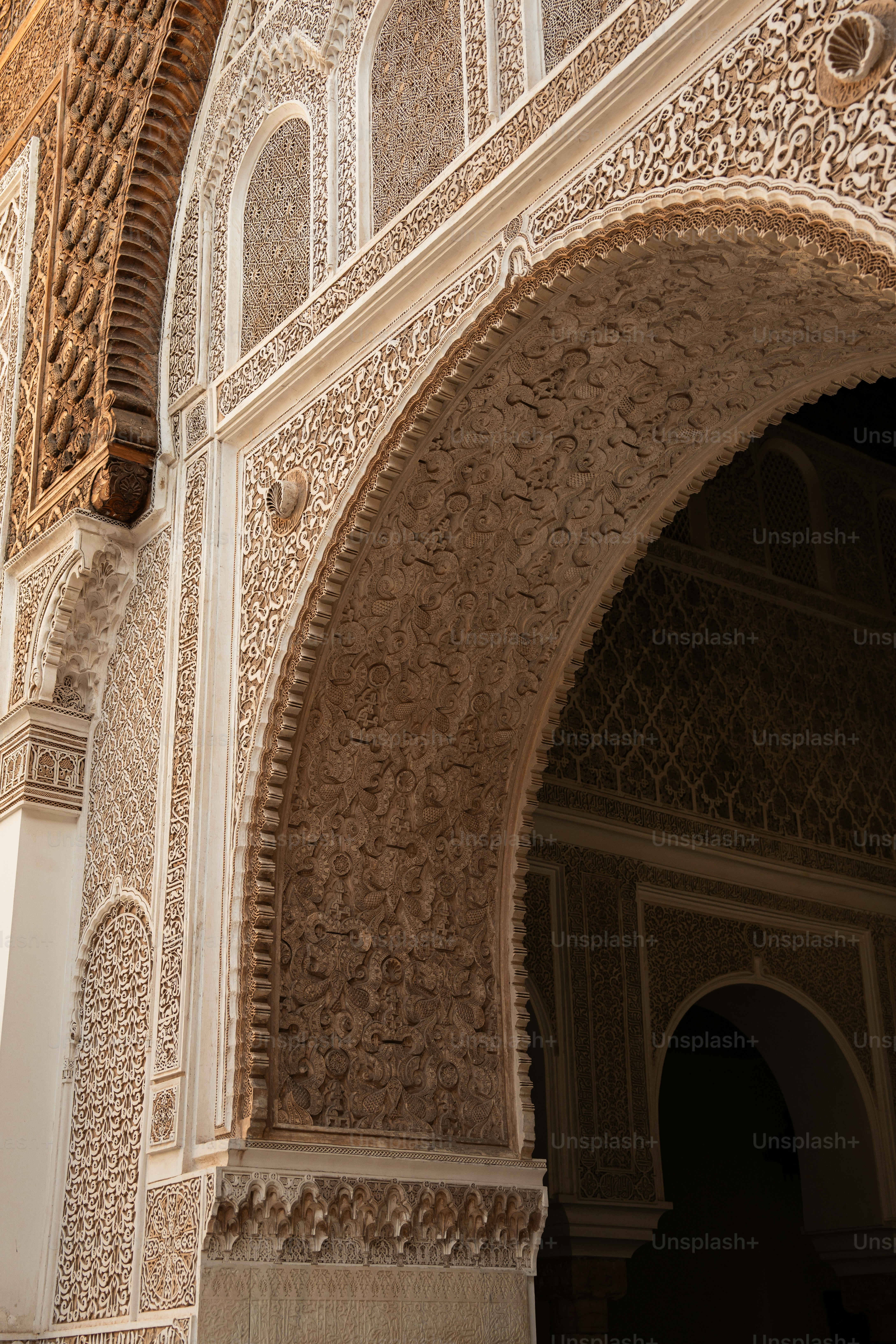 a clock is on the wall of a building