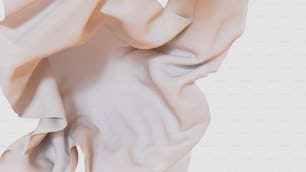 a close up of a white cloth on a white background