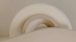a group of white circular objects sitting on top of a table