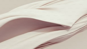 a close up of a white sheet on a bed