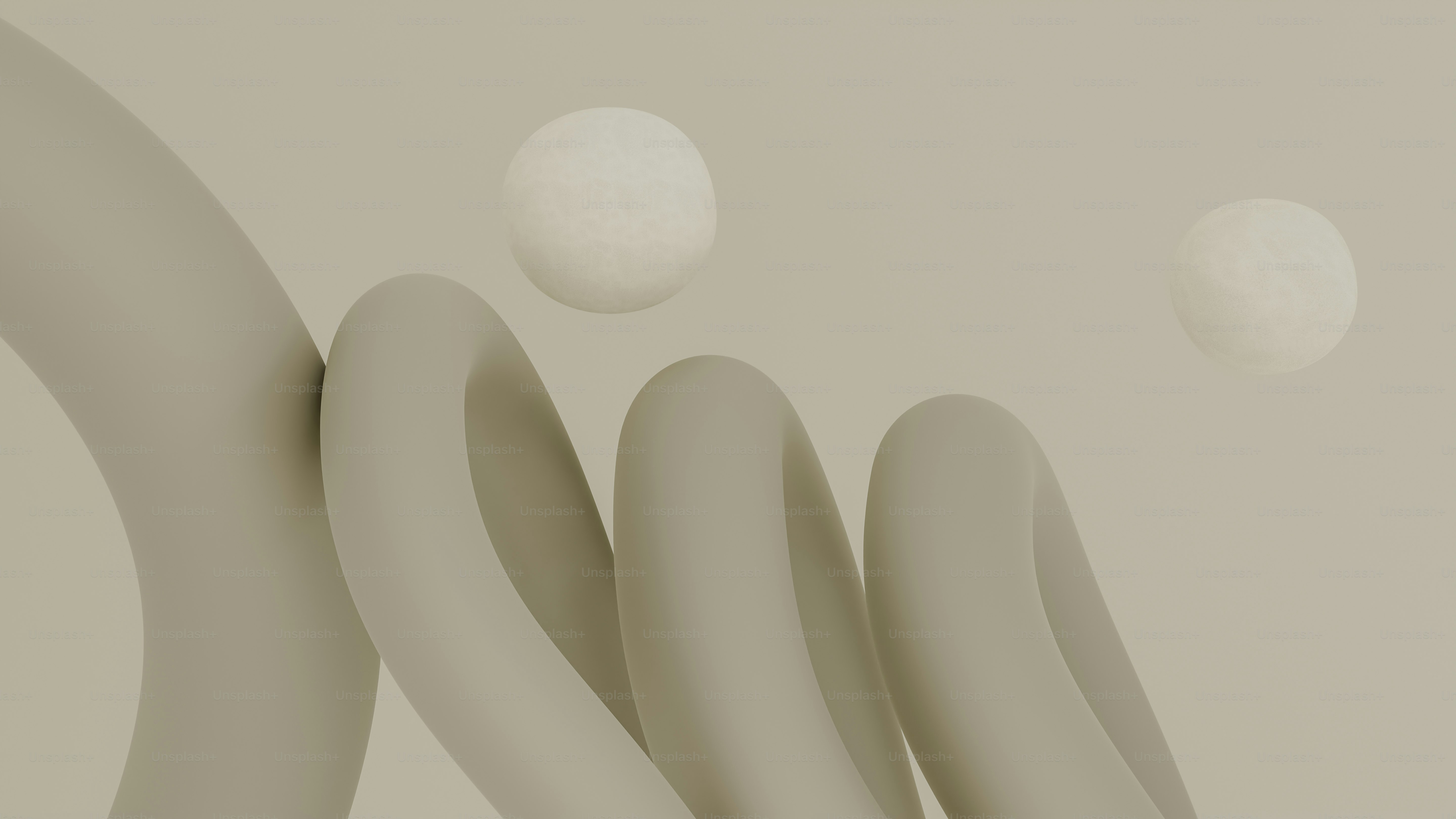 A group of white balls floating in the air photo – Wallpaper Image on ...