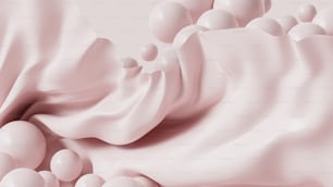 uno sfondo rosa con tante palline bianche